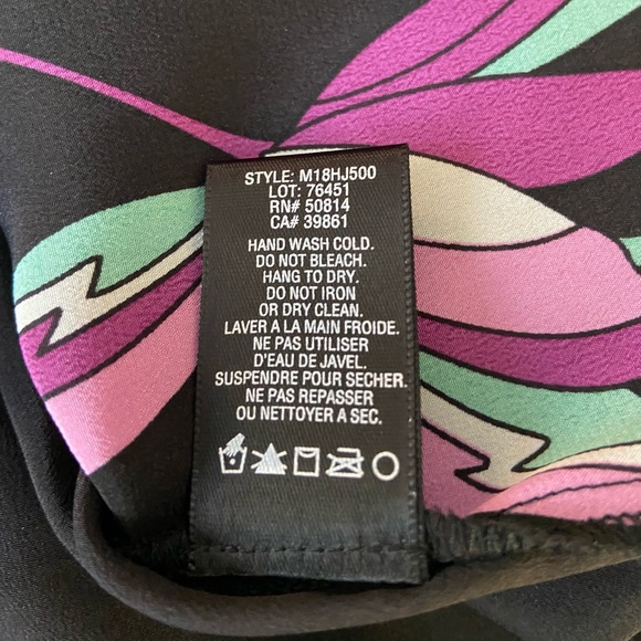 Tahari Peacock Halter Swing Blouse 100% Silk - Picture 8 of 10